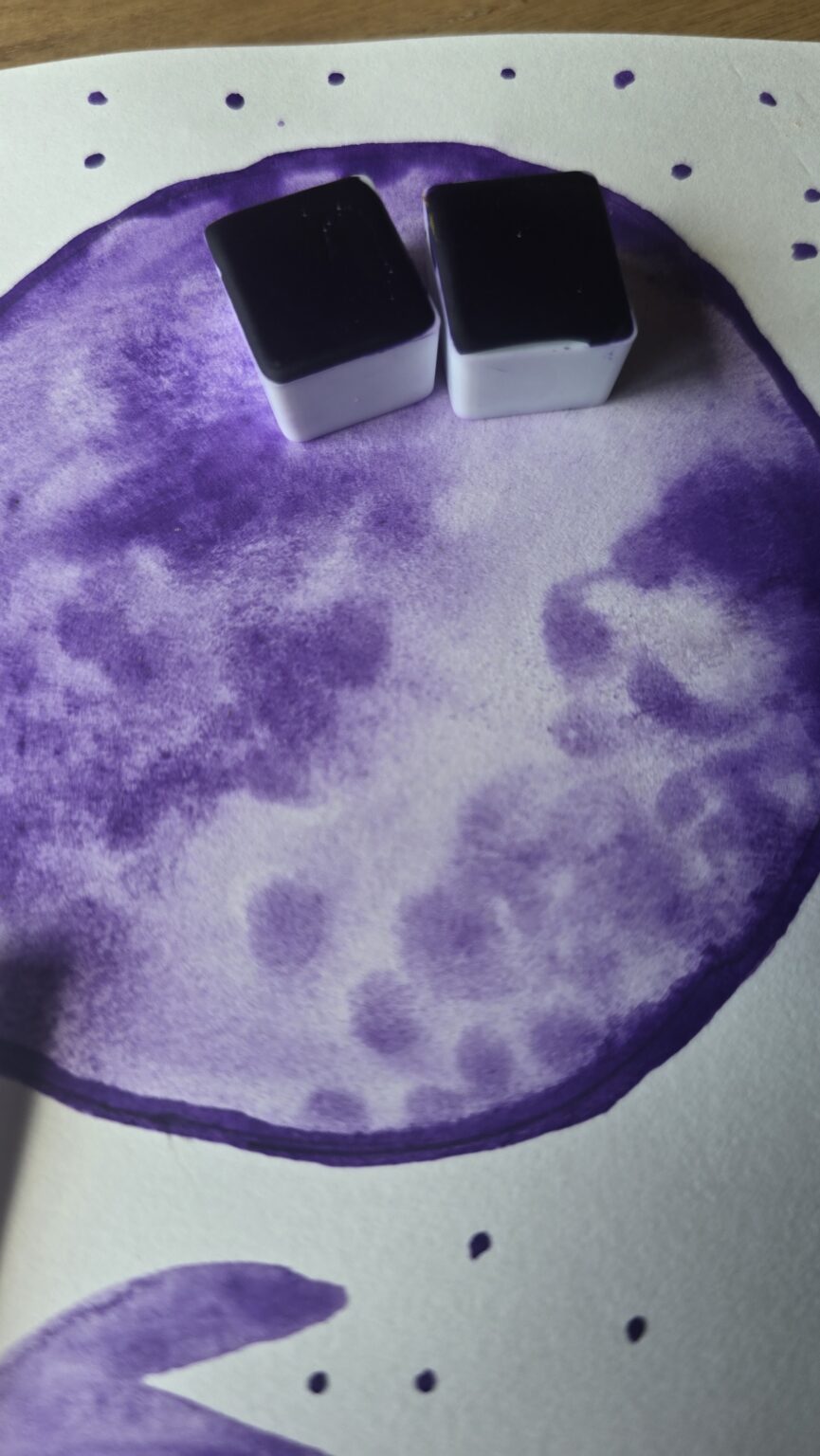 aquarelle haie de jacinthes