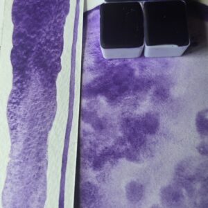 aquarelle haie de jacinthes