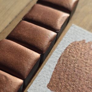 demi-godet d'aquarelle l'OR ROSE