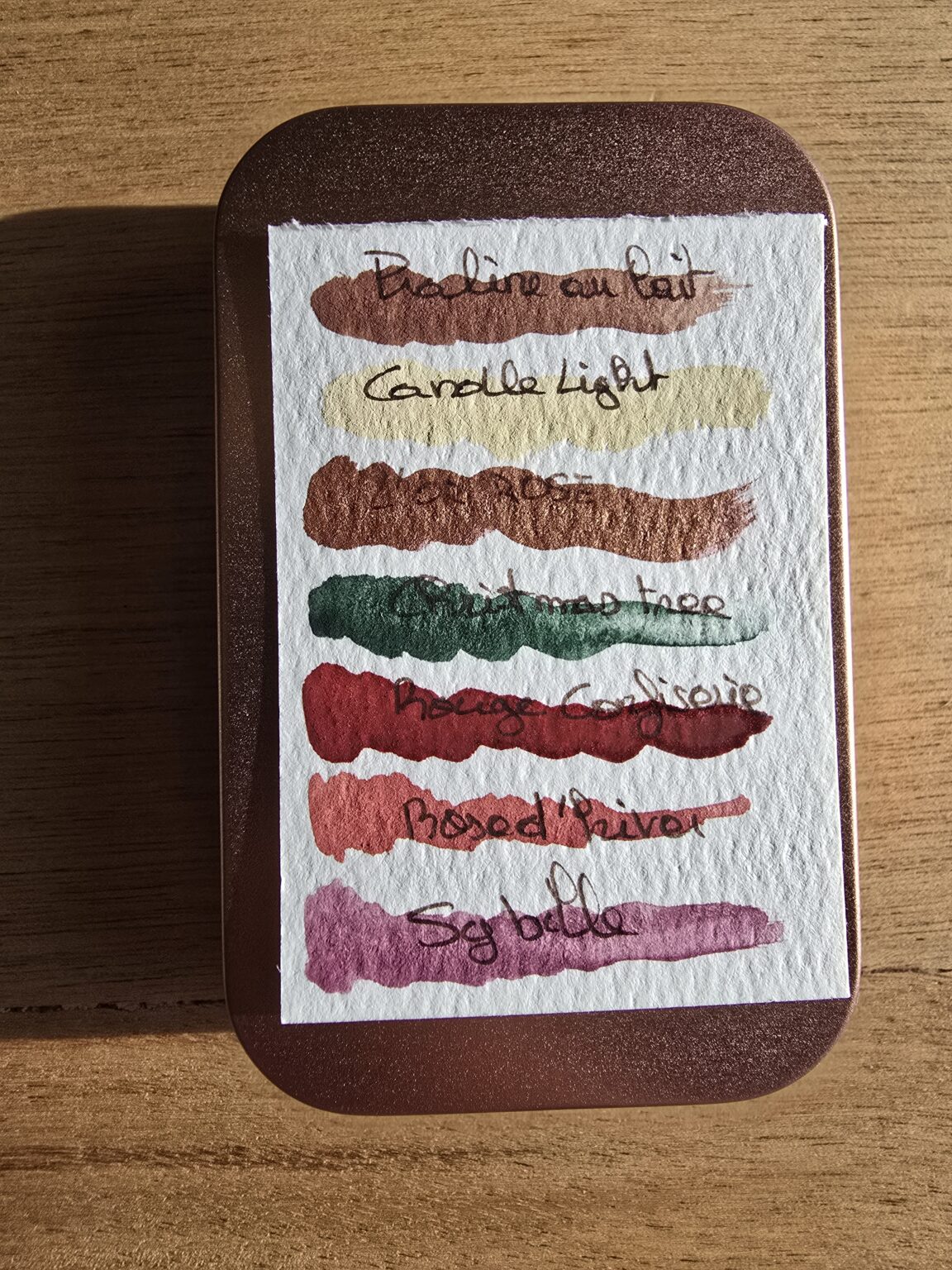 palettes de Noël 7 couleurs