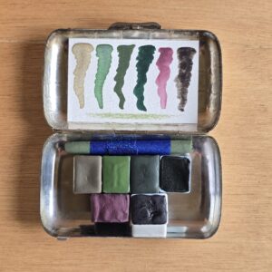 Boîte aquarelle peau de croco