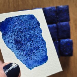 demi-godet aquarelle bleu saphir broché