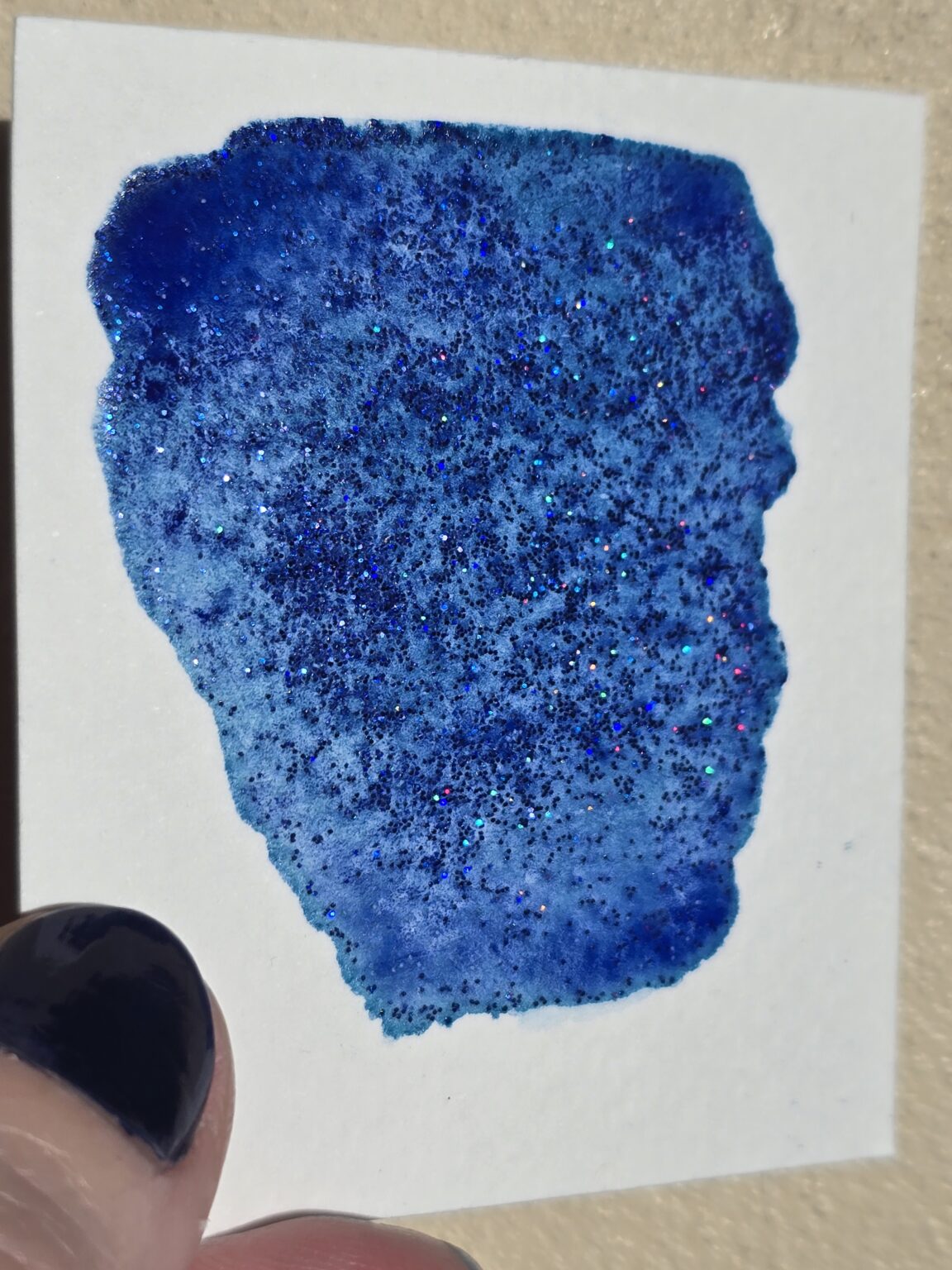demi-godet aquarelle bleu saphir broché