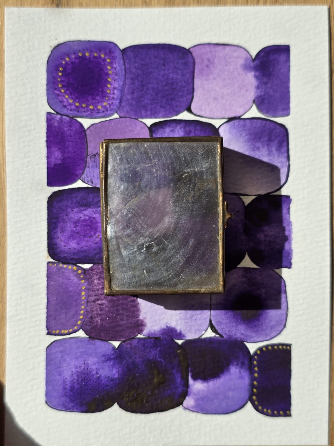 palette aquarelles arisanales en nacre