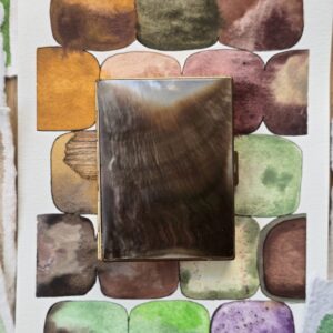 boite nacre marron palette aquarelle